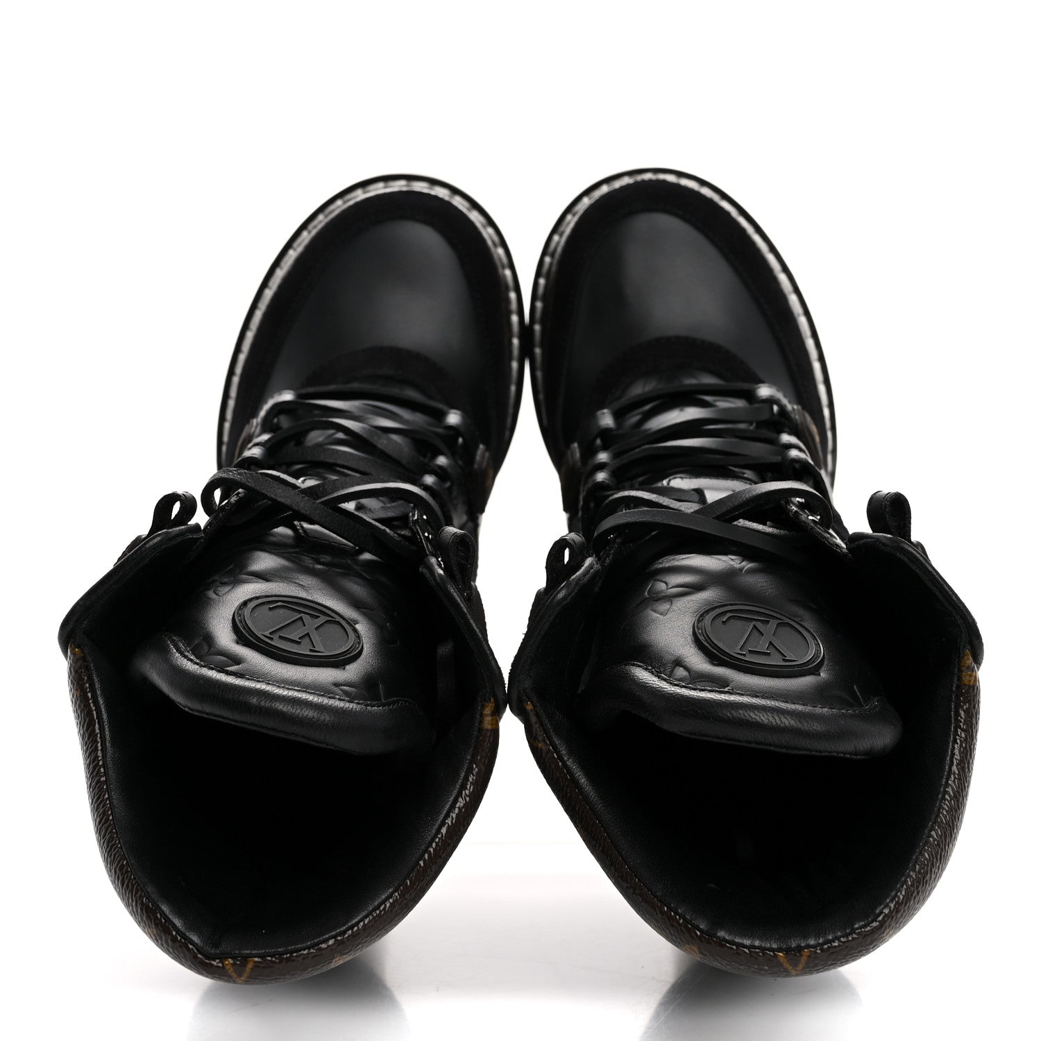 Louis Vuitton Suede Calfskin Monogram Star Trail Ankle Boots 38 Black 2 of 10