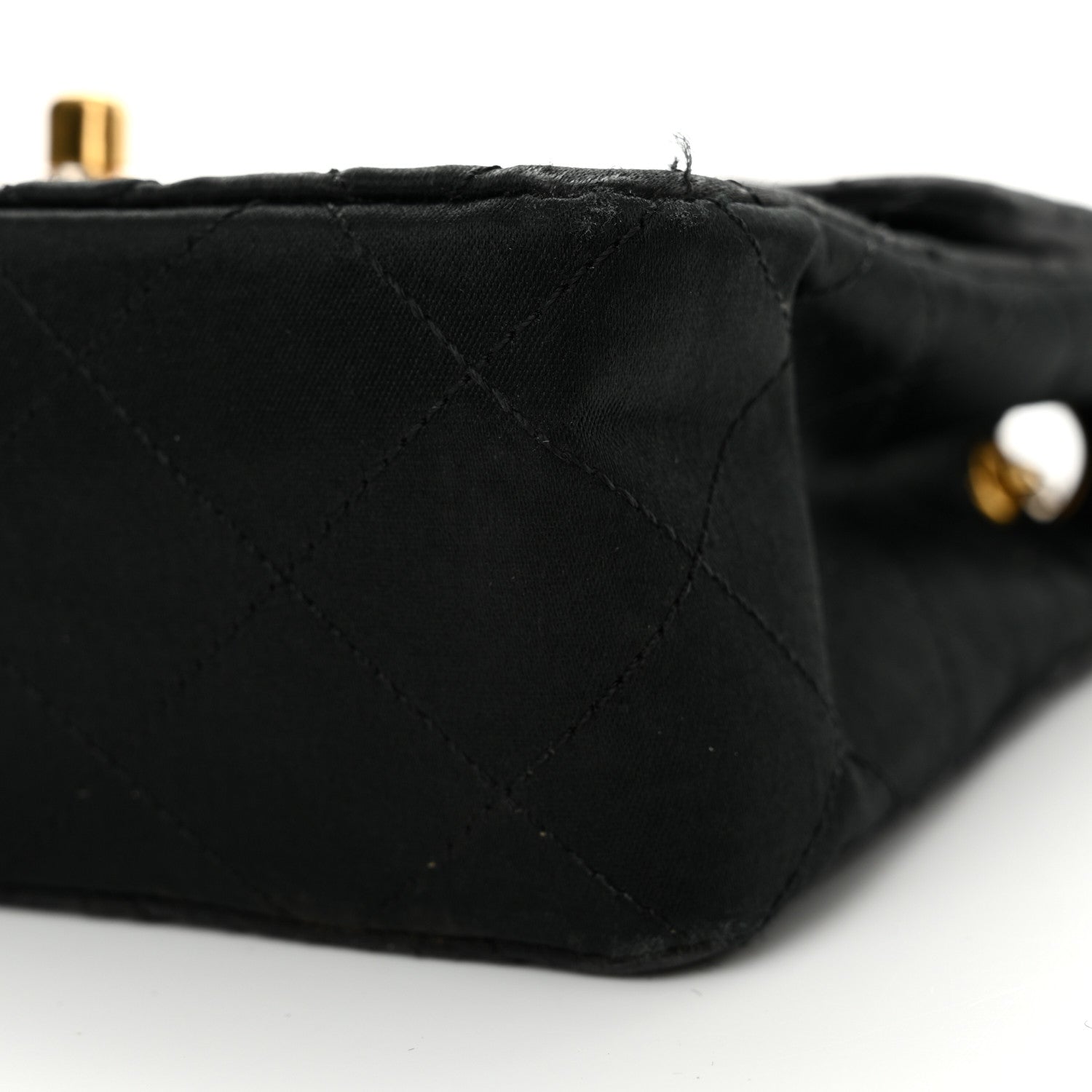 Chanel Satin Quilted Mini Square Flap Black 10 of 16