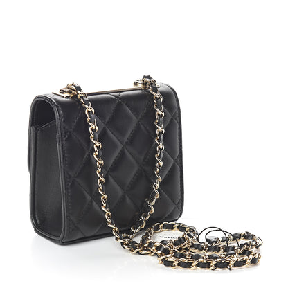 Chanel Lambskin Quilted Mini Trendy CC Chain Wallet Black 2 of 8