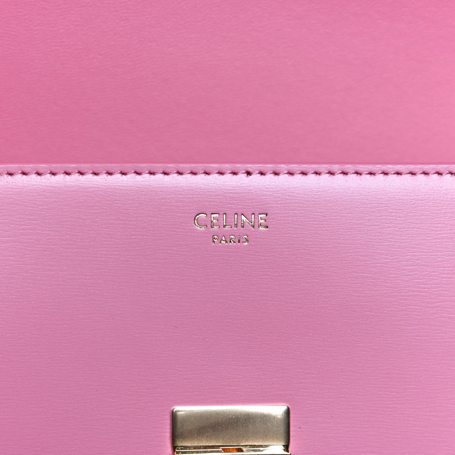 Celine Shiny Calfskin Triomphe Flamingo 8 of 10