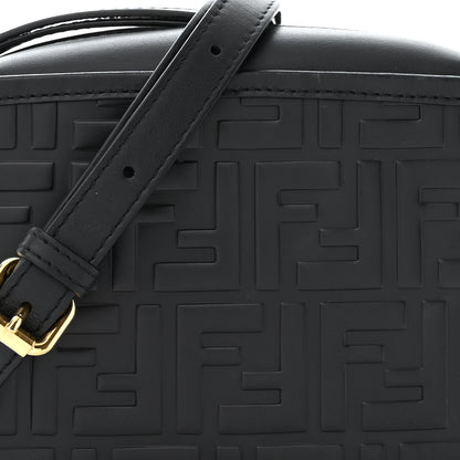 Fendi Vitello Century FF 1974 Embossed Mini Camera Case Black 9 of 14