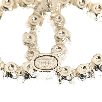 Chanel Crystal CC Earrings Gold 4 of 5