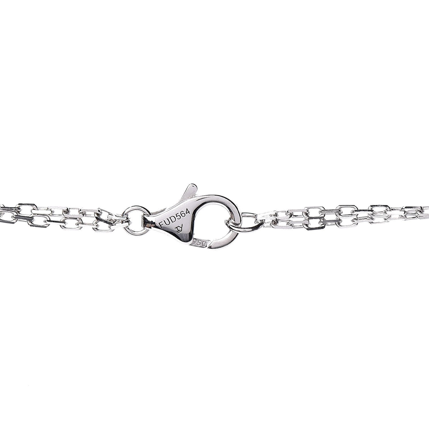 Cartier 18K White Gold Diamond Onyx Emerald Panthere De Pendant Necklace 5 of 7
