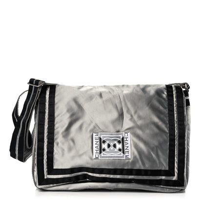 Chanel Metallic Nylon Sport CC Messenger Dark Silver 1 of 19