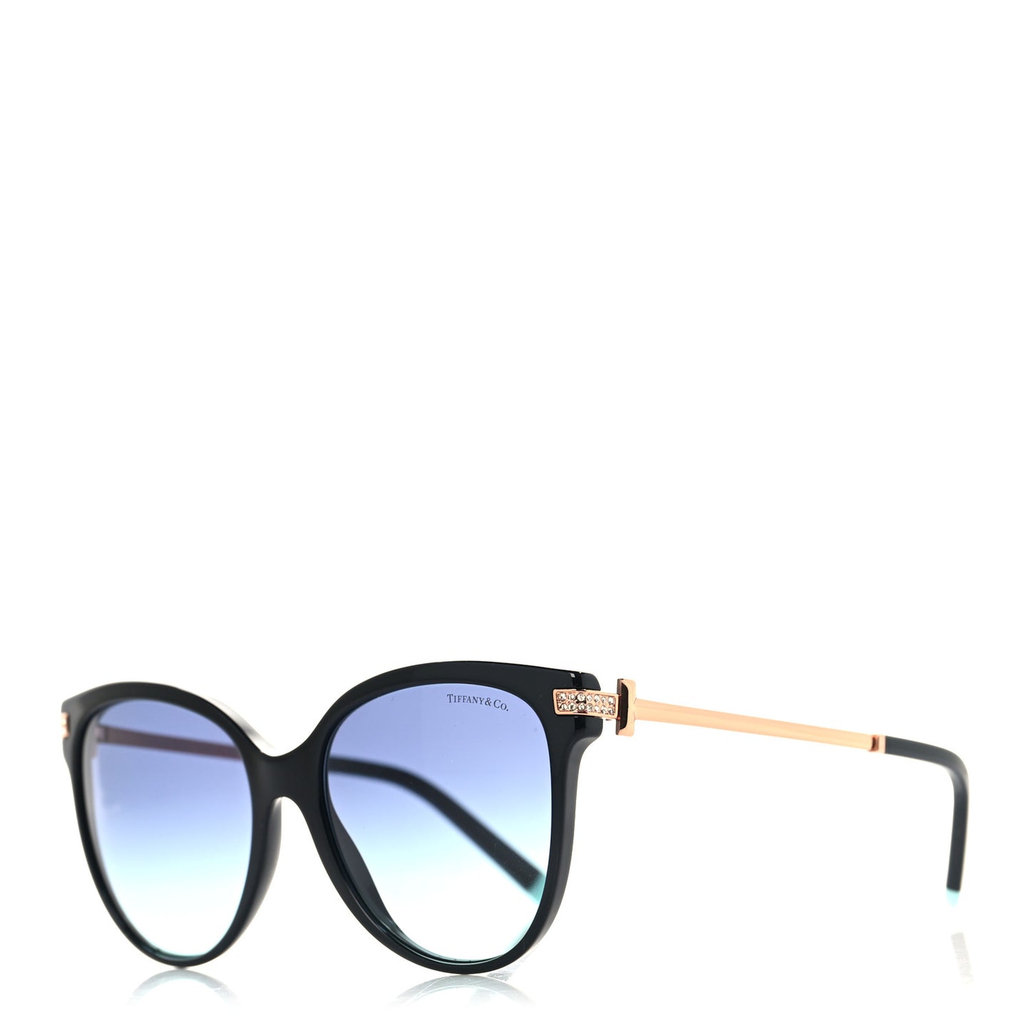 Acetate Metal Crystal TF 4193-B Sunglasses Black