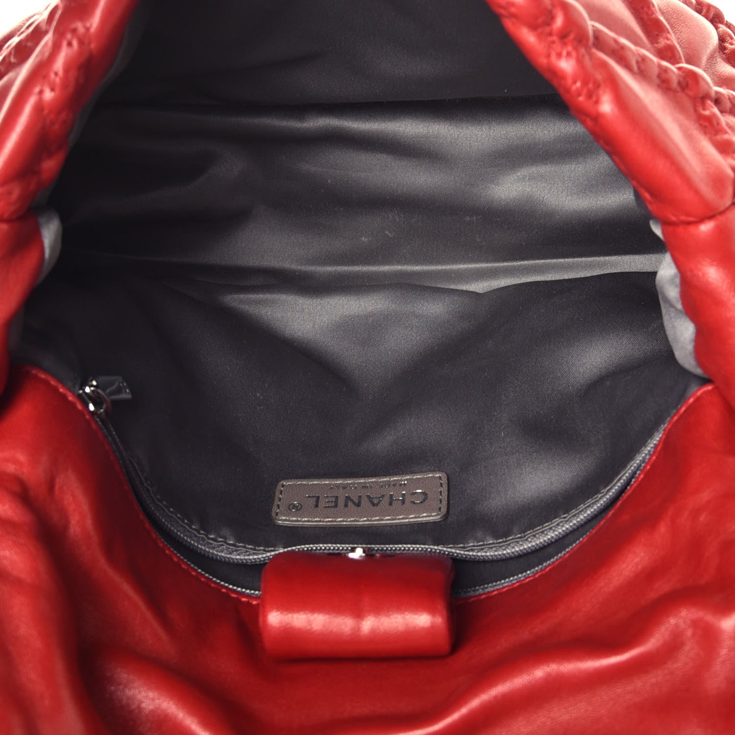 Chanel Lambskin Hidden Chain Flap Red 5 of 9