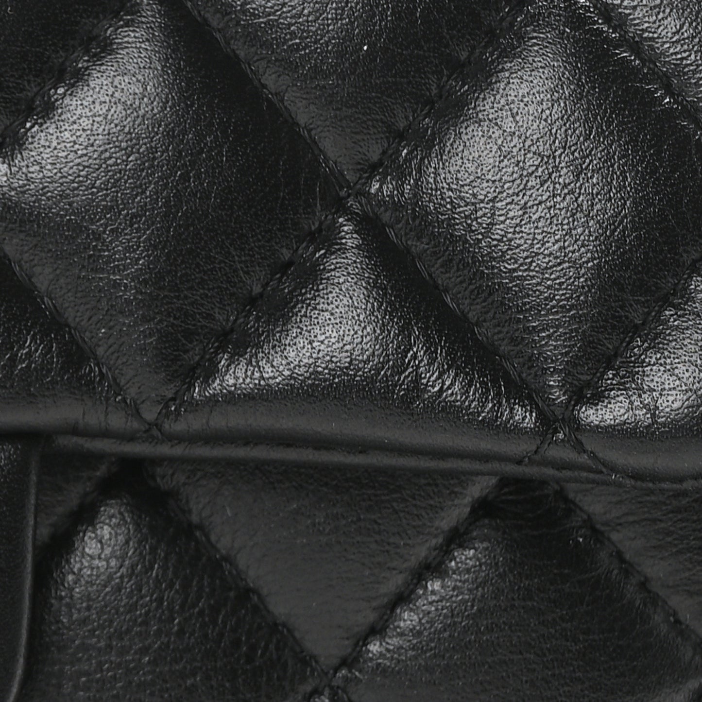 Caviar Calfskin Quilted Small Top Handle Flap Black