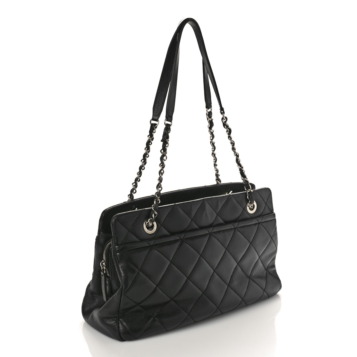 Chanel Caviar Quilted CC Timeless Soft Tote Black 3 of 8