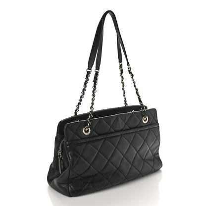 Chanel Caviar Quilted CC Timeless Soft Tote Black 3 of 8