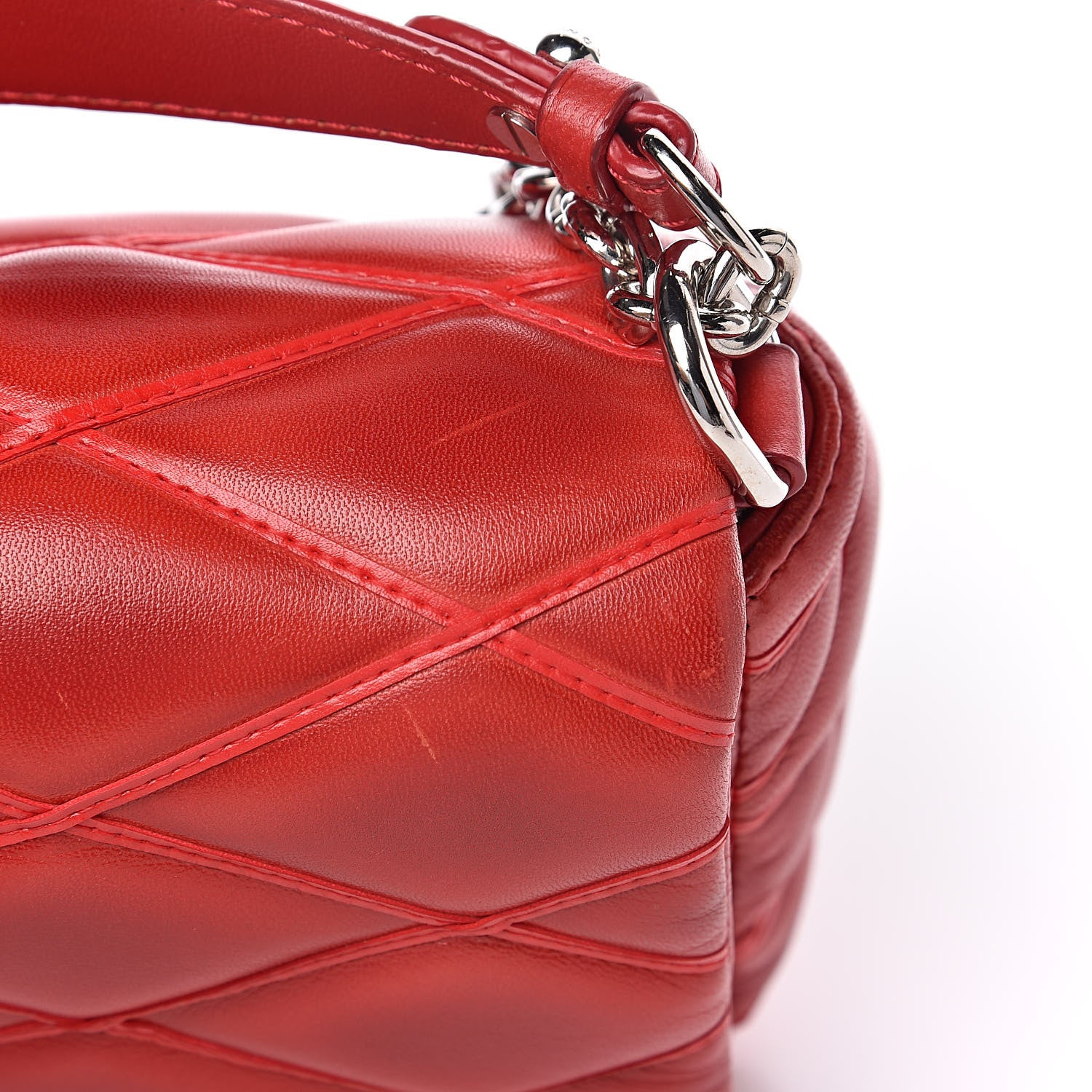 Louis Vuitton Lambskin Malletage GO-14 PM Red 13 of 14