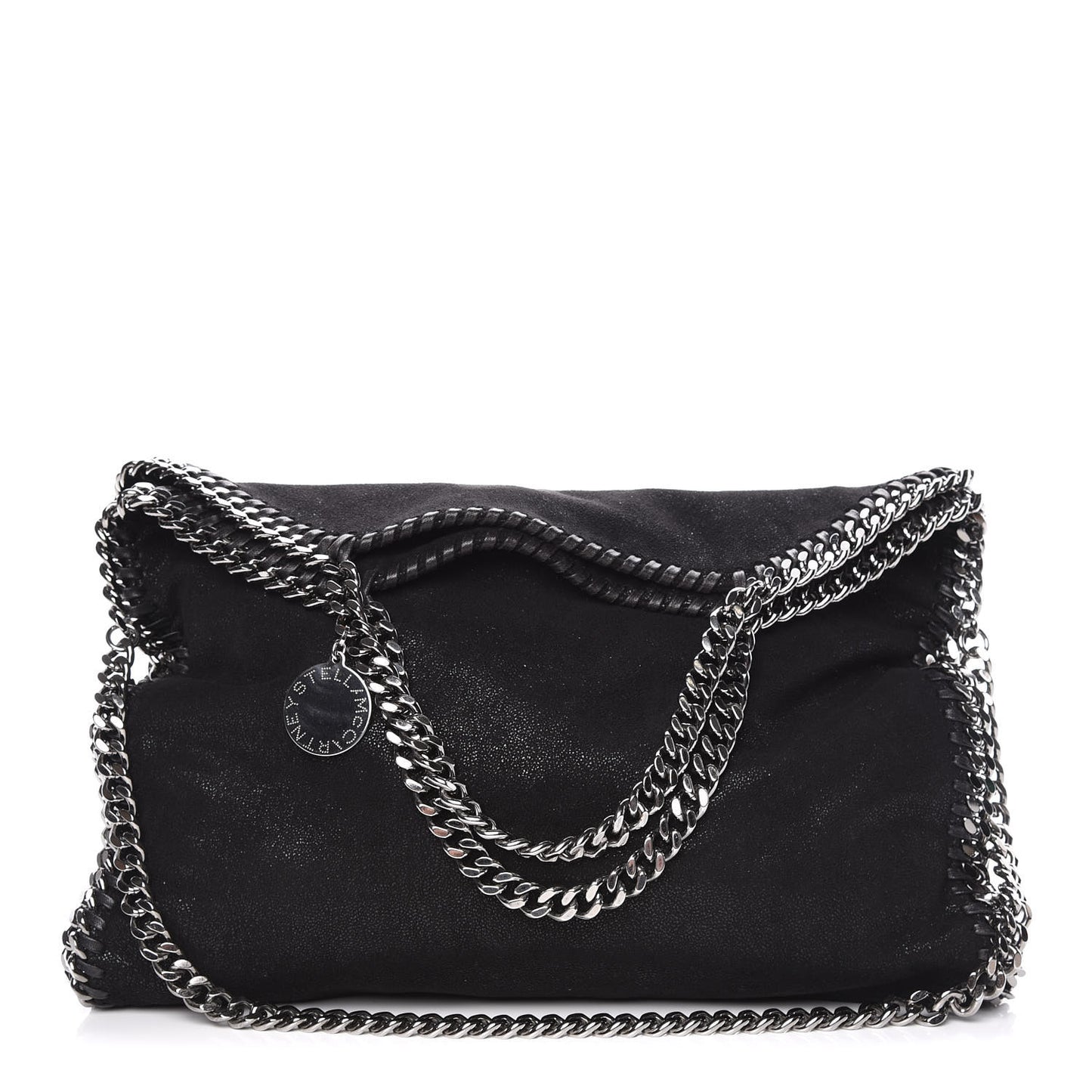 Shaggy Deer Falabella Fold Over Tote Black