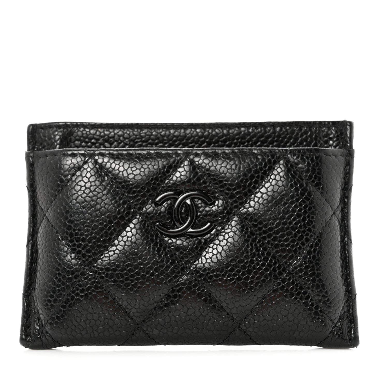 Caviar Quilted Incognito Card Holder Black