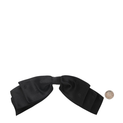 Chanel Satin CC Hair Clip Bow Black 2 of 6