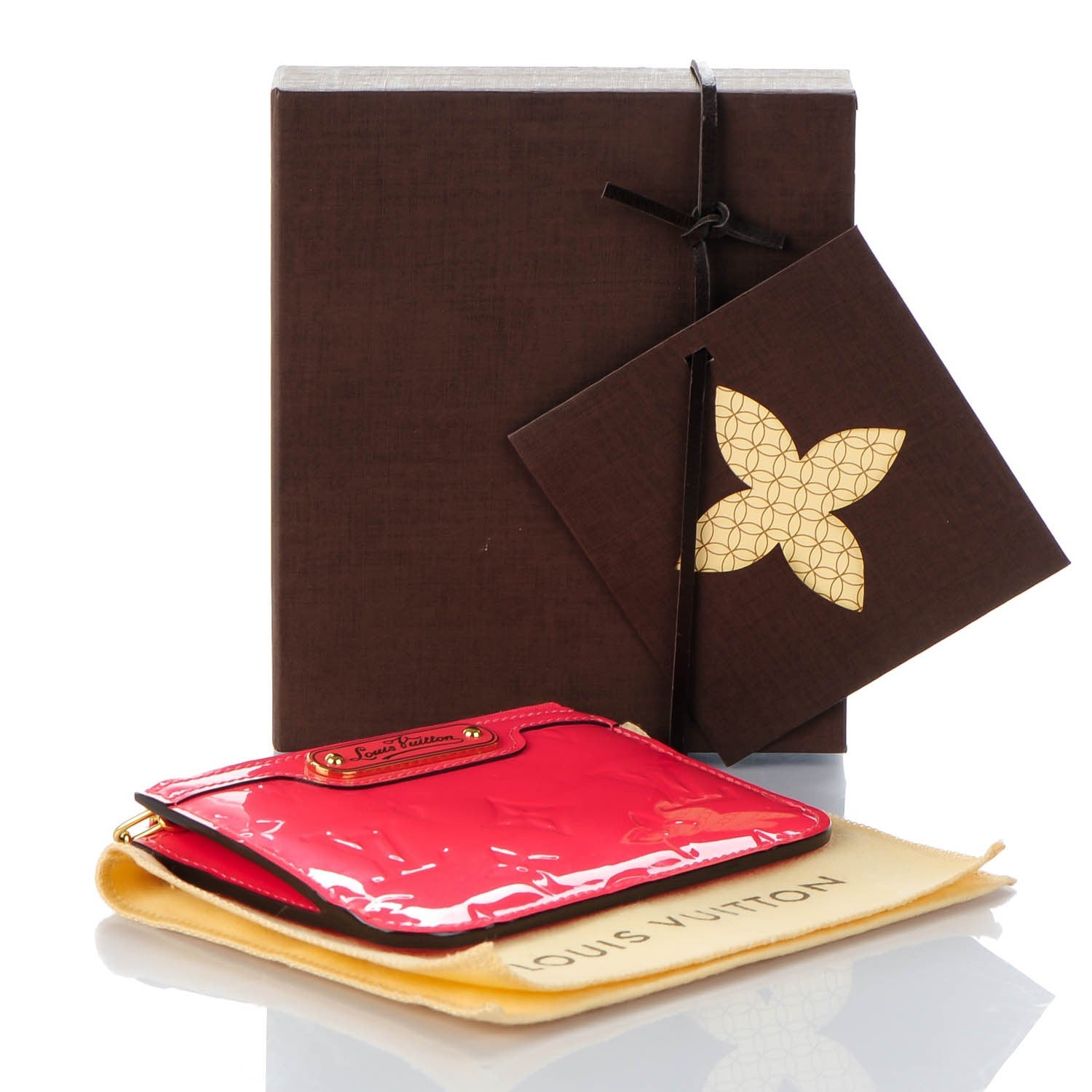 Louis Vuitton Vernis Key Pouch Rose Litchi 4 of 7