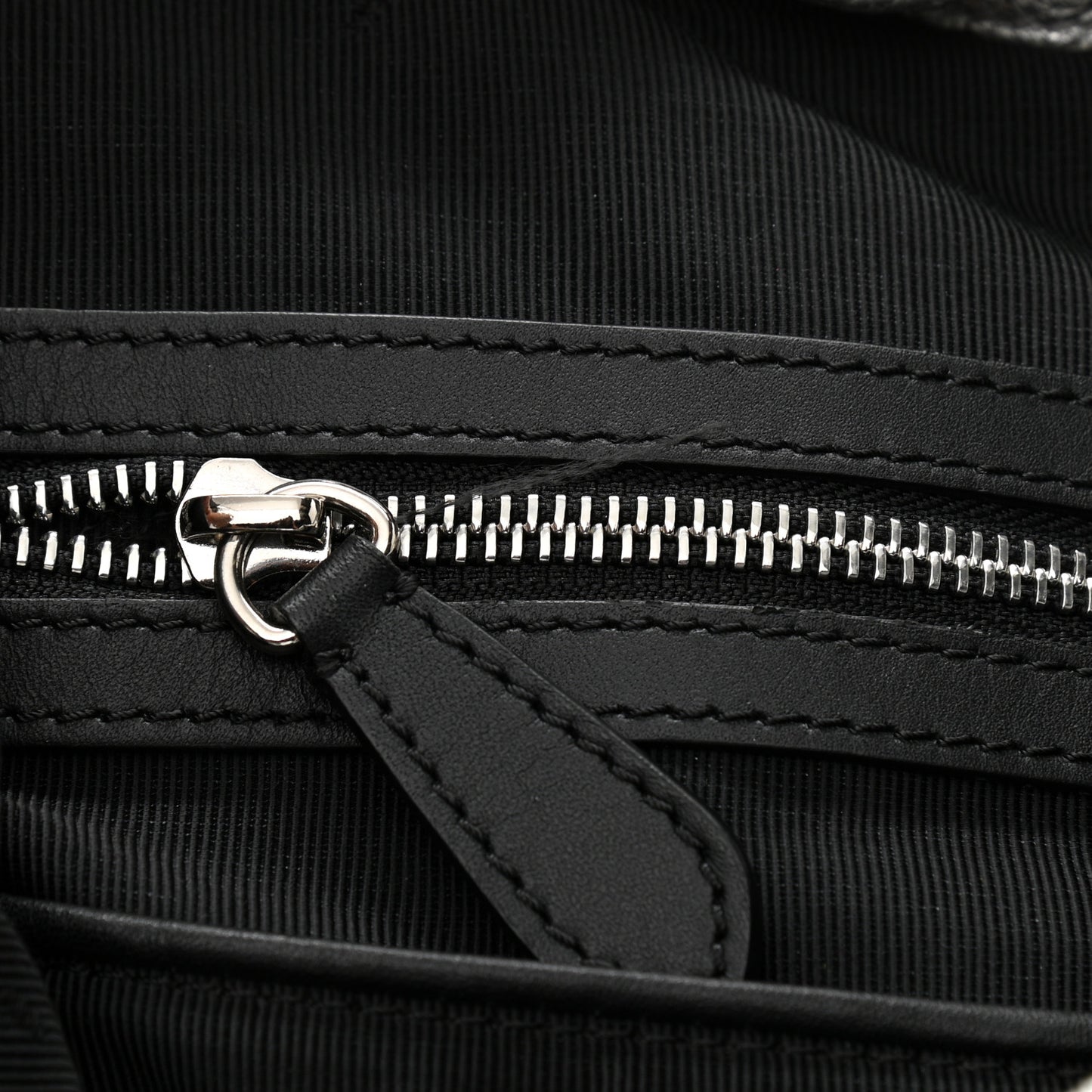 Metallic Deerskin Medium Rucksack Backpack Silver