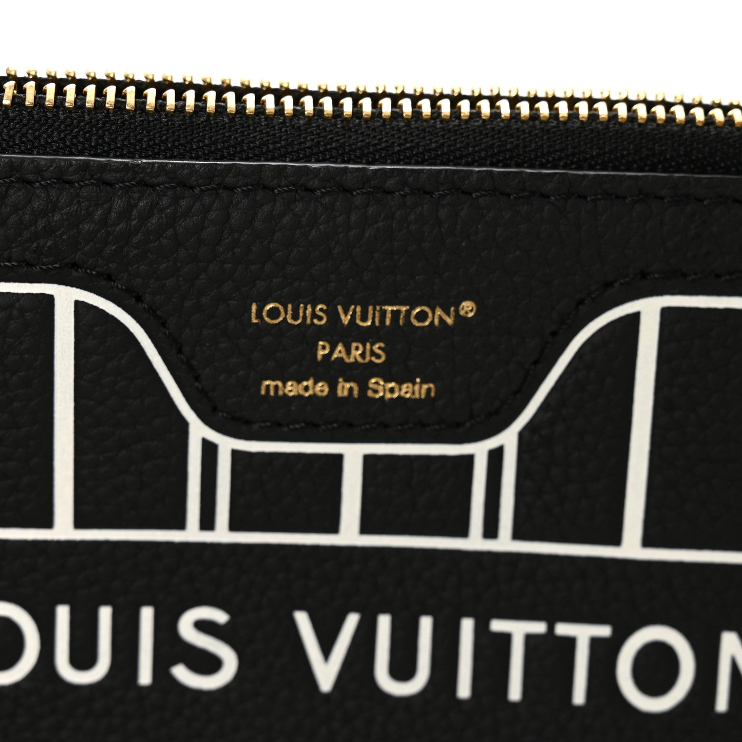Louis Vuitton Calfskin Neverfull Inside Out MM Pochette Black 6 of 7