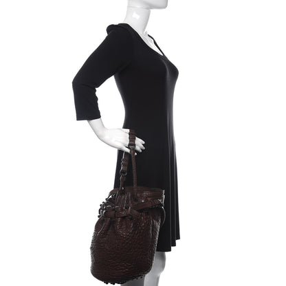 Alexander Wang Pebbled Lambskin Diego Bucket Bag Beet Black Hardware 4 of 11