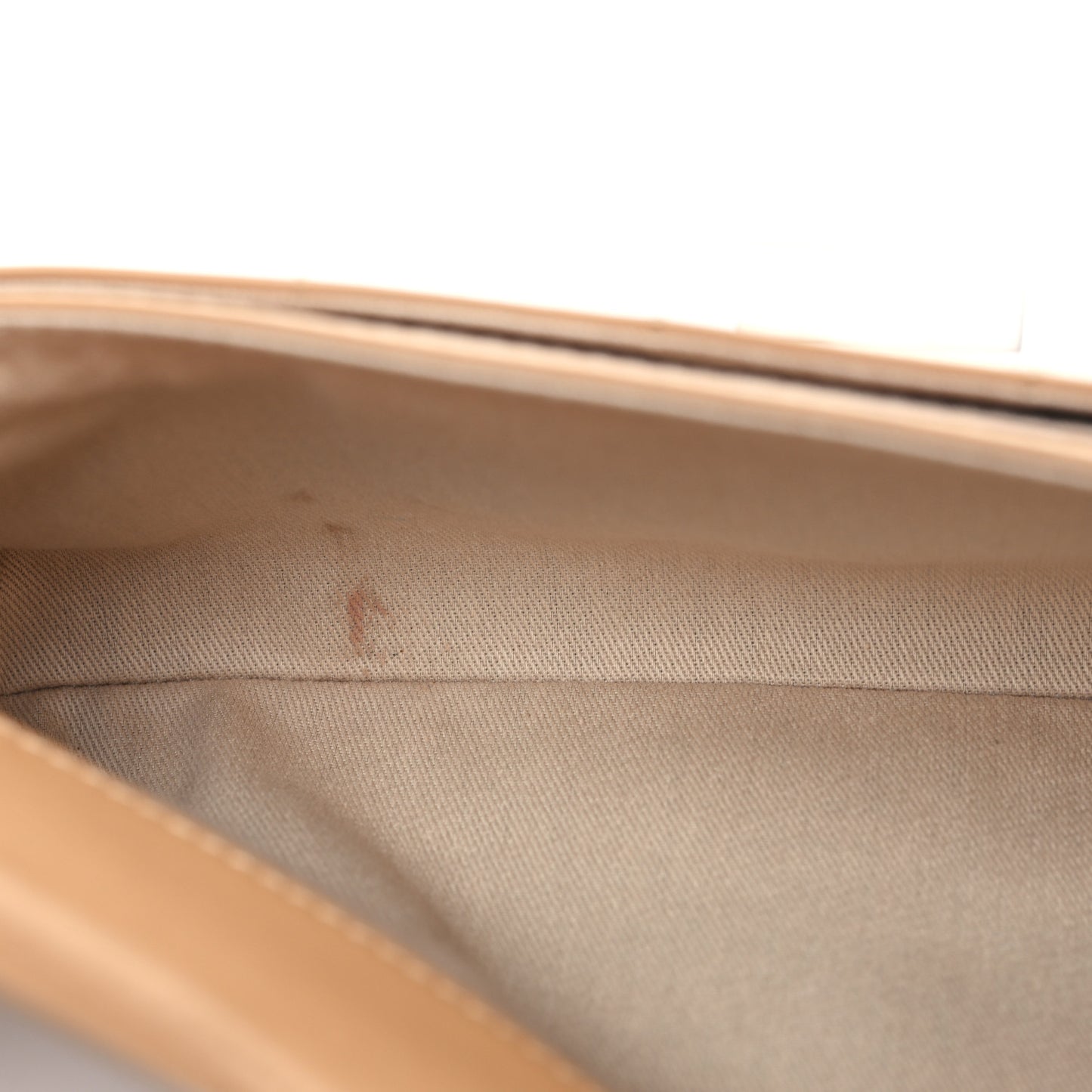 Lambskin Mademoiselle Chocolate Bar Shoulder Bag Beige