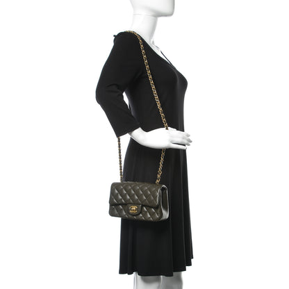 Chanel Caviar Quilted Mini Rectangular Flap Dark Green 2 of 11