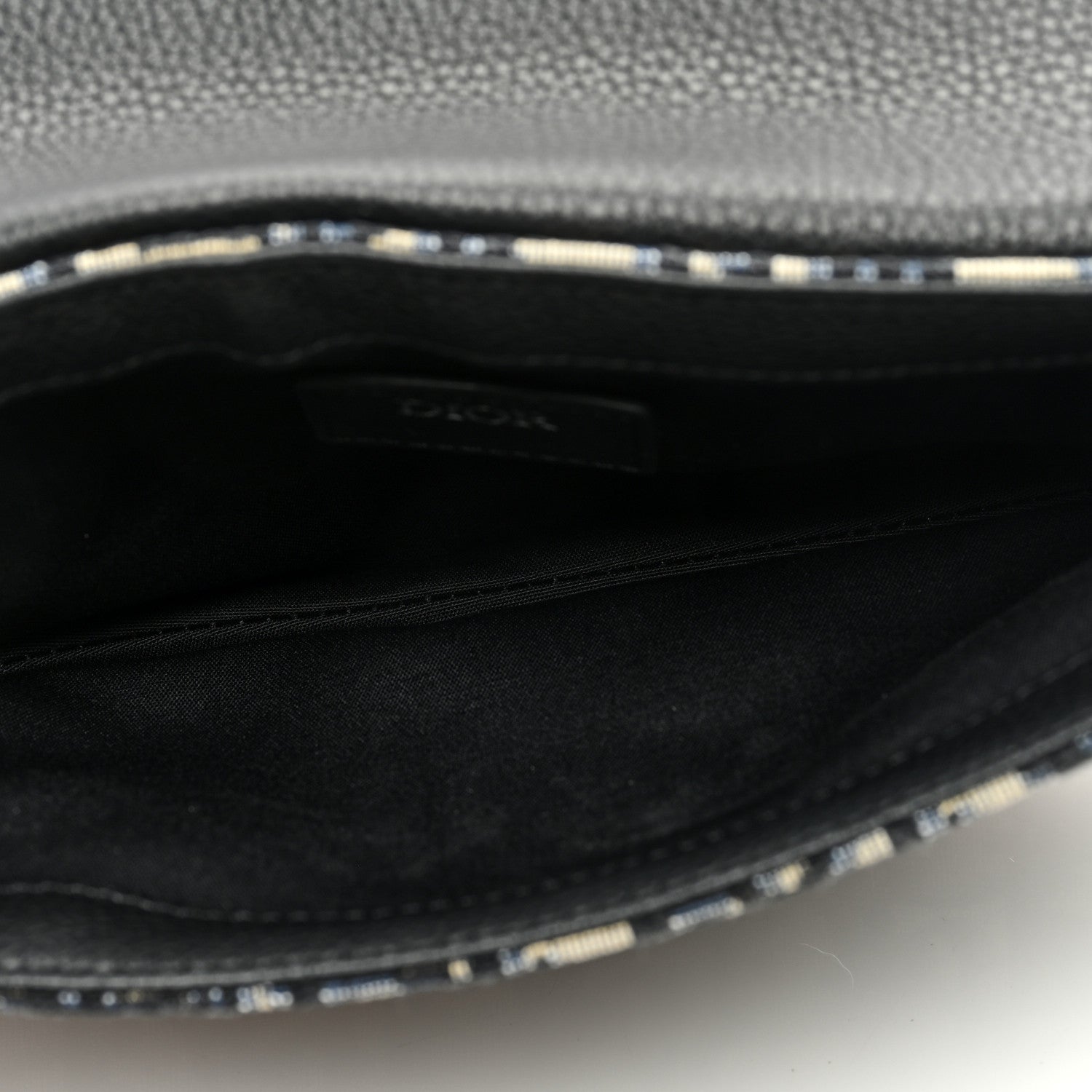 Christian Dior Oblique Saddle Messenger Pouch Beige Black 5 of 9