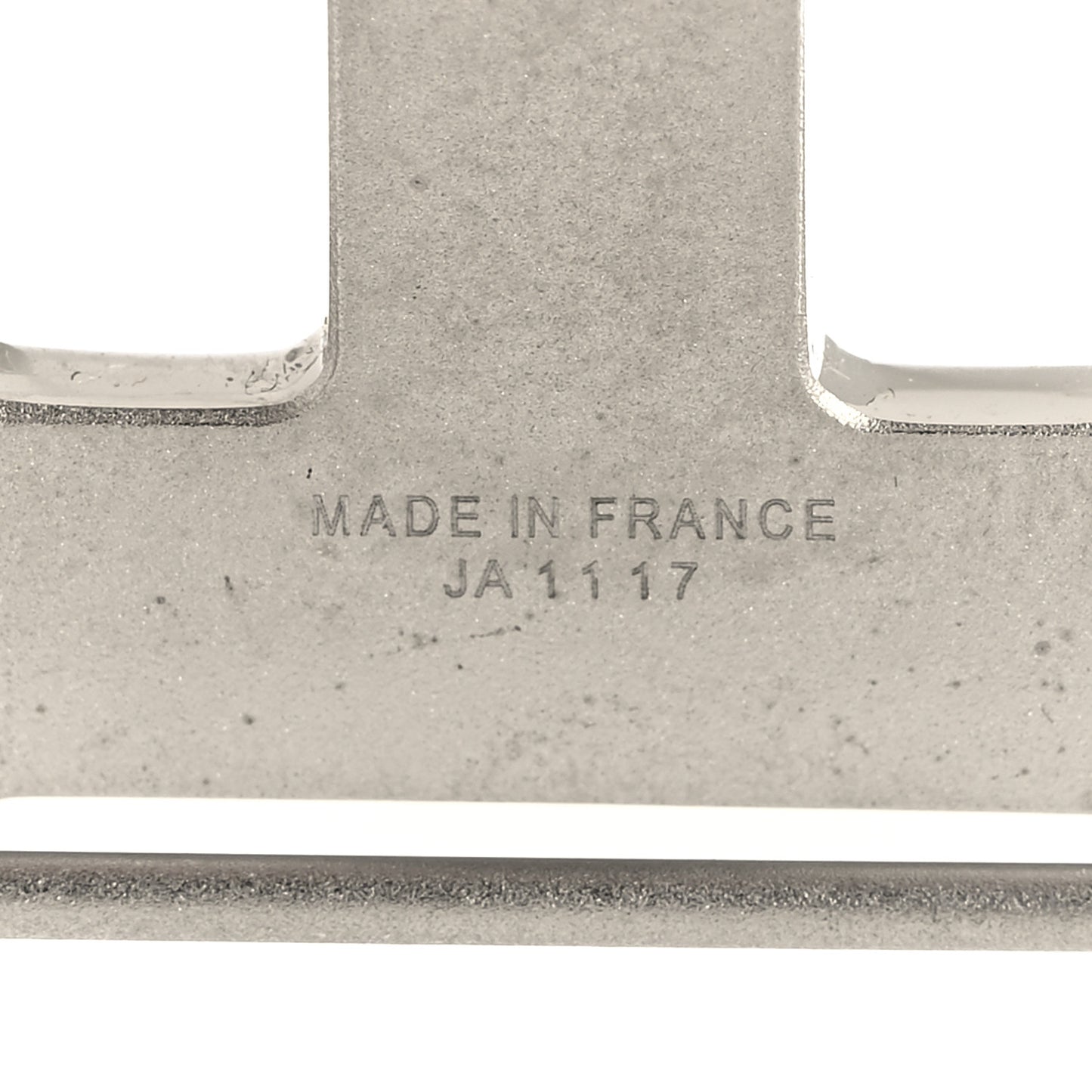 Polished Palladium 32mm H Belt Buckle Silver