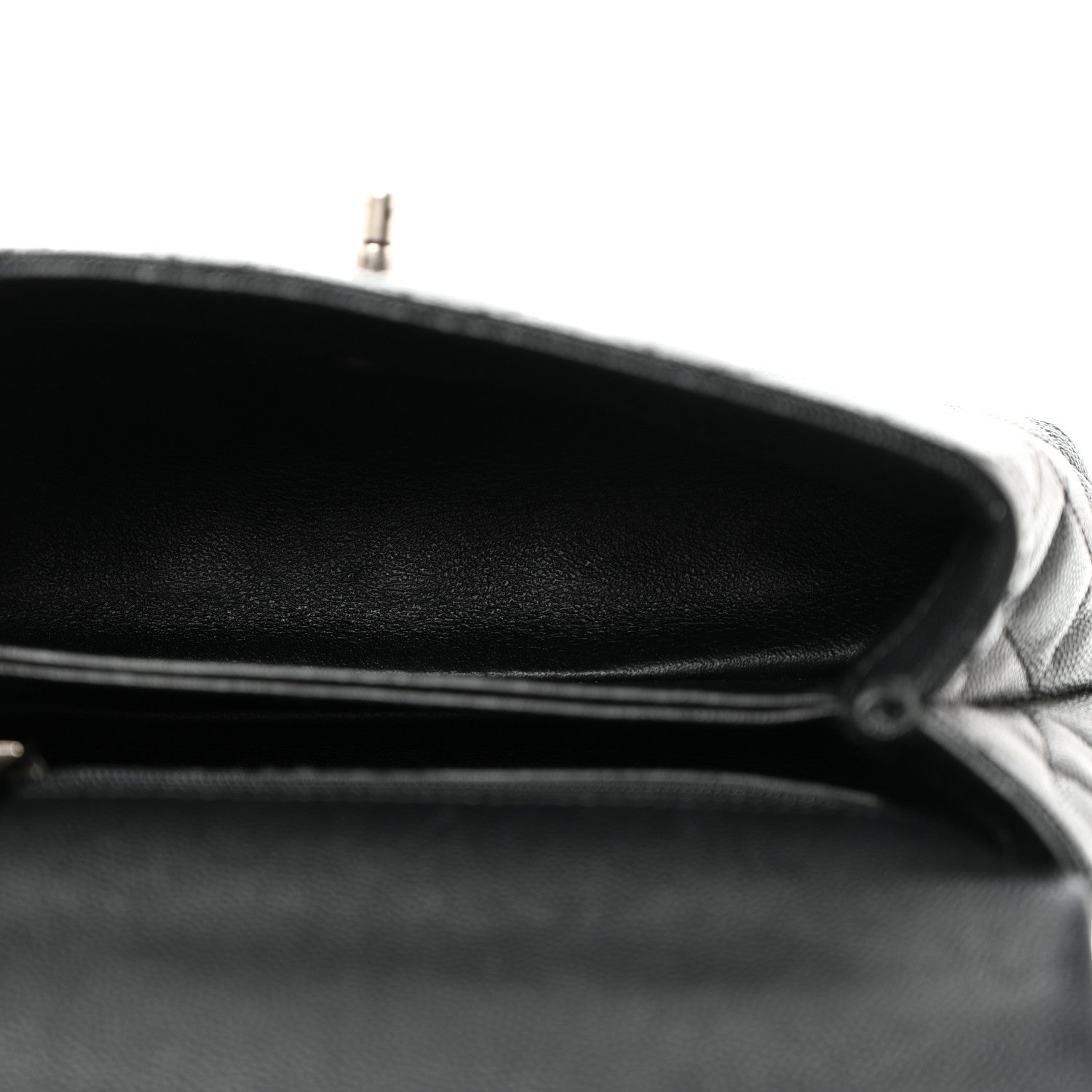 Chanel Caviar Lizard Quilted Mini Coco Handle Flap Black Khaki 5 of 10