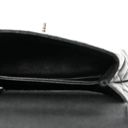 Chanel Caviar Lizard Quilted Mini Coco Handle Flap Black Khaki 5 of 10