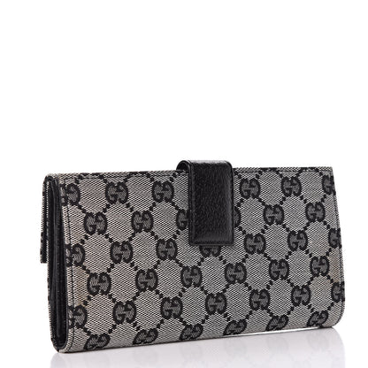 Gucci Monogram Eclipse Continental Flap Wallet Beige Blue 3 of 10