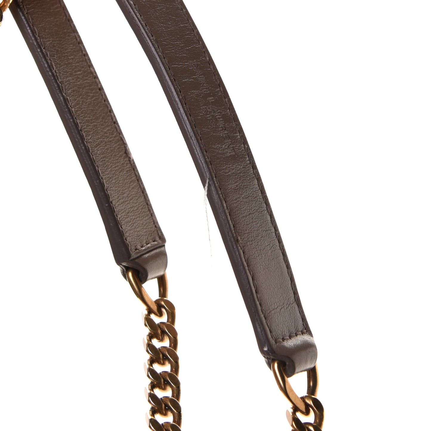 Calfskin Y Quilted Monogram Small Loulou Chain Satchel Taupe