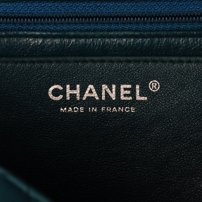Chanel Lambskin Quilted Maxi Single Flap Turquoise 7 of 7