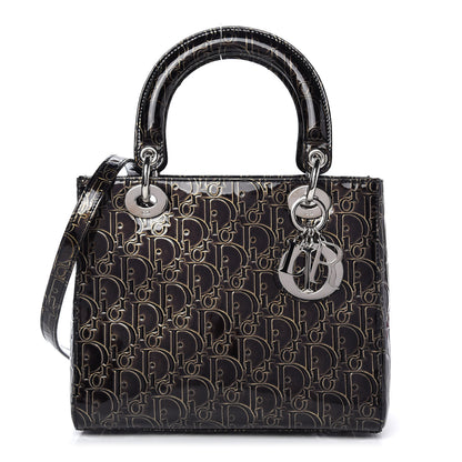 Christian Dior Patent Ultimate Medium Lady Dior Brown 1 of 10