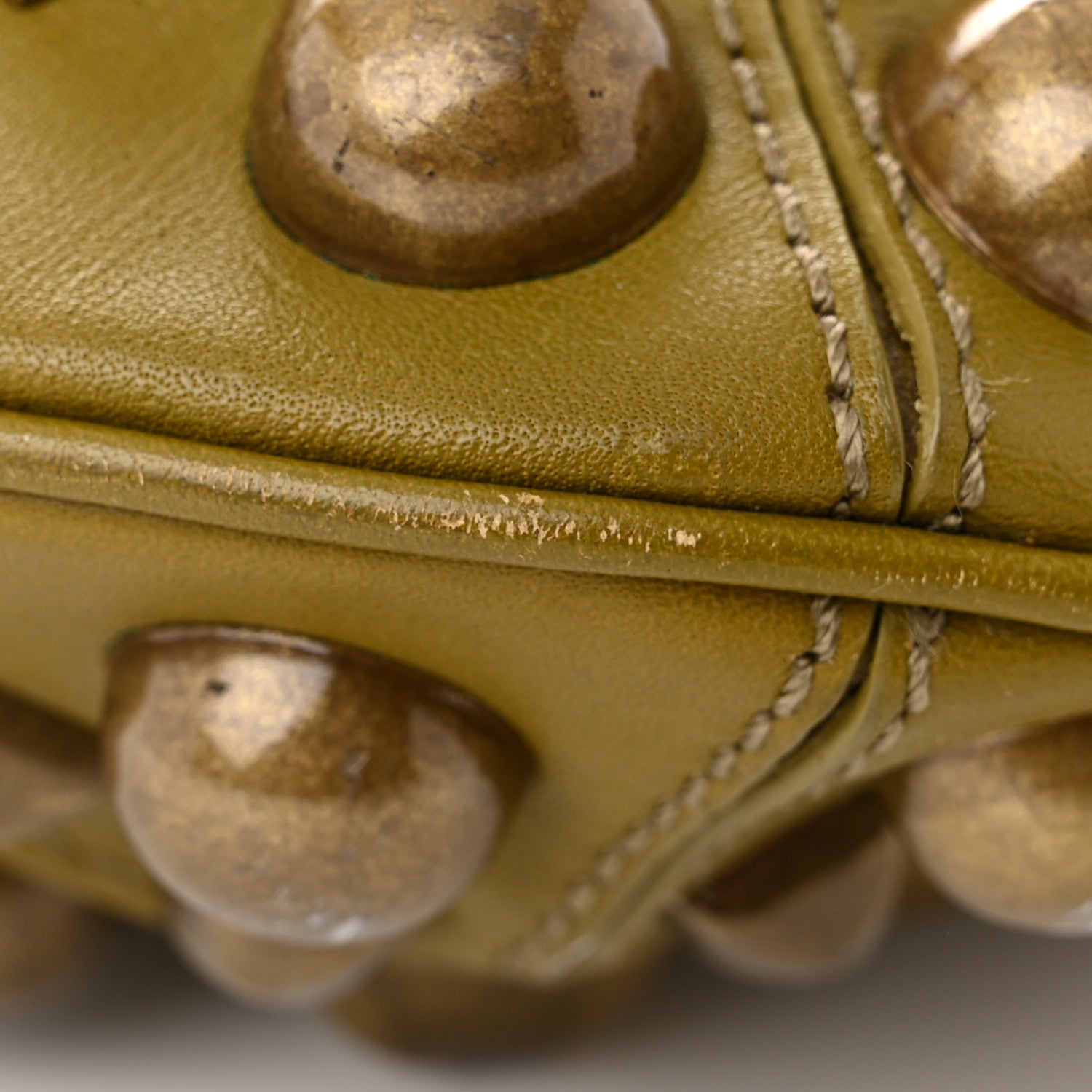 Burberry Calfskin Studded Alverton Hobo Green 13 of 16