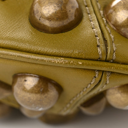 Burberry Calfskin Studded Alverton Hobo Green 13 of 16