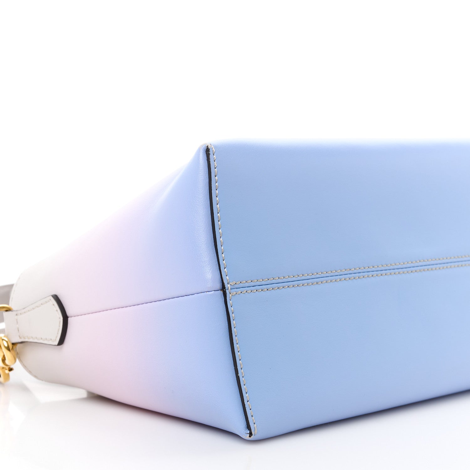 Fendi X JOSHUA VIDES Vitello Century Sfumato Medium By The Way Boston Bag Ghiaia Rosa Azzurro 13 of 16