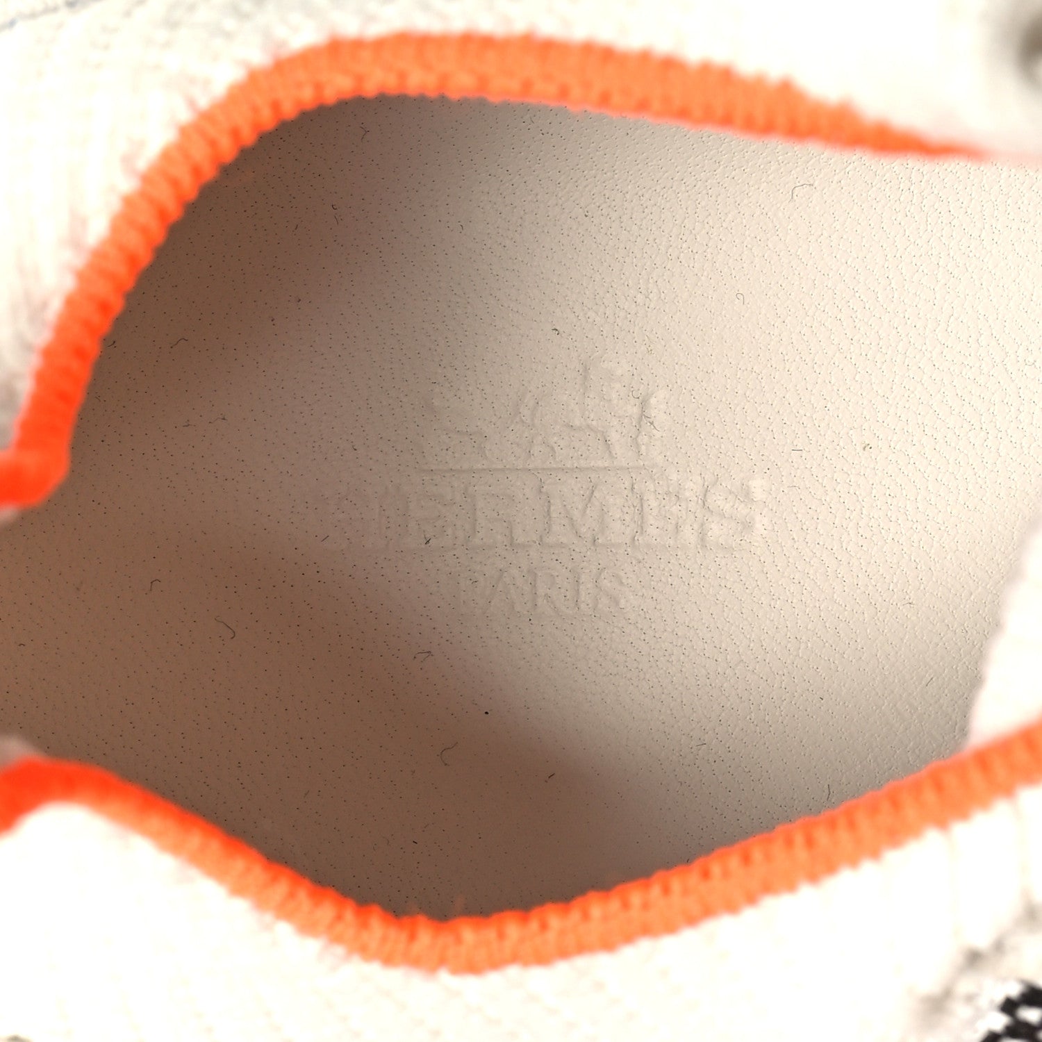 Hermes Knit Suede Goatskin Womens Crew Sneakers 38.5 Prunoir White 8 of 8