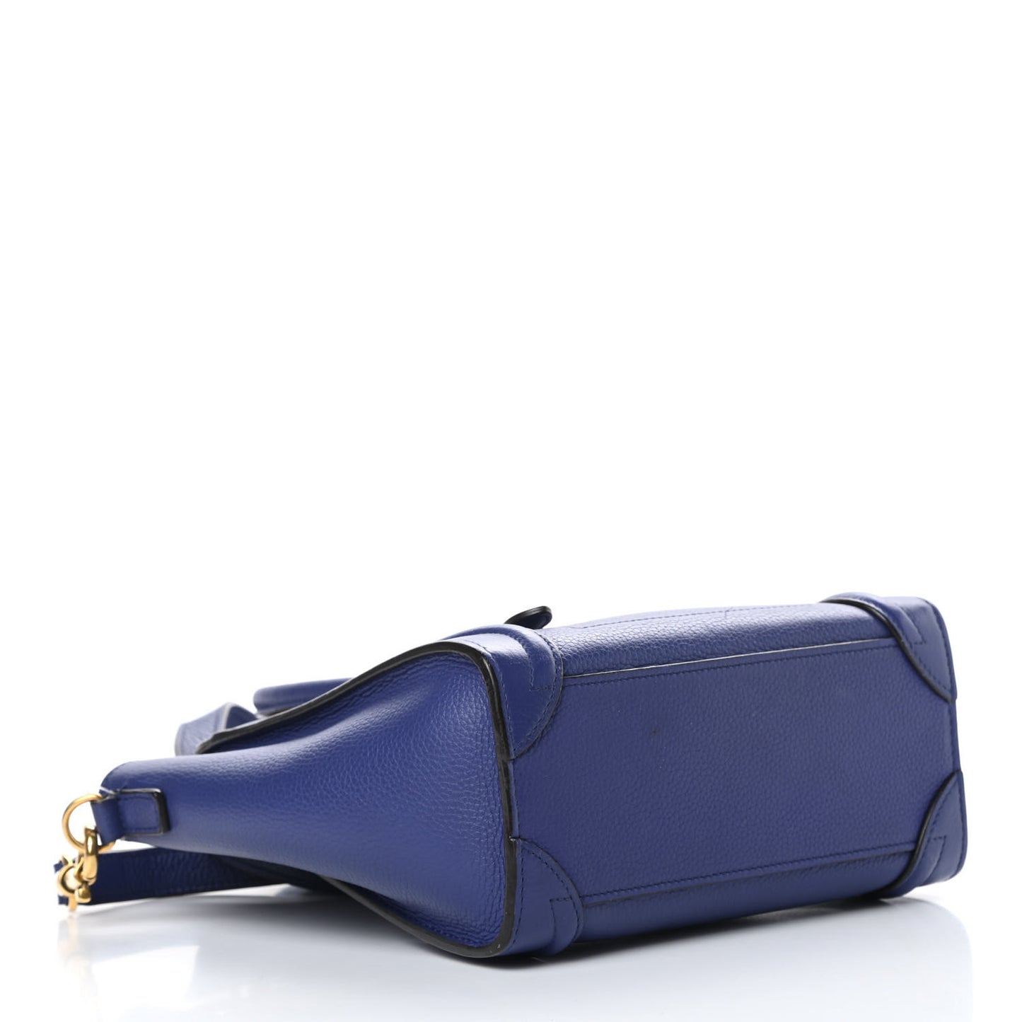 Drummed Calfskin Nano Luggage Indigo