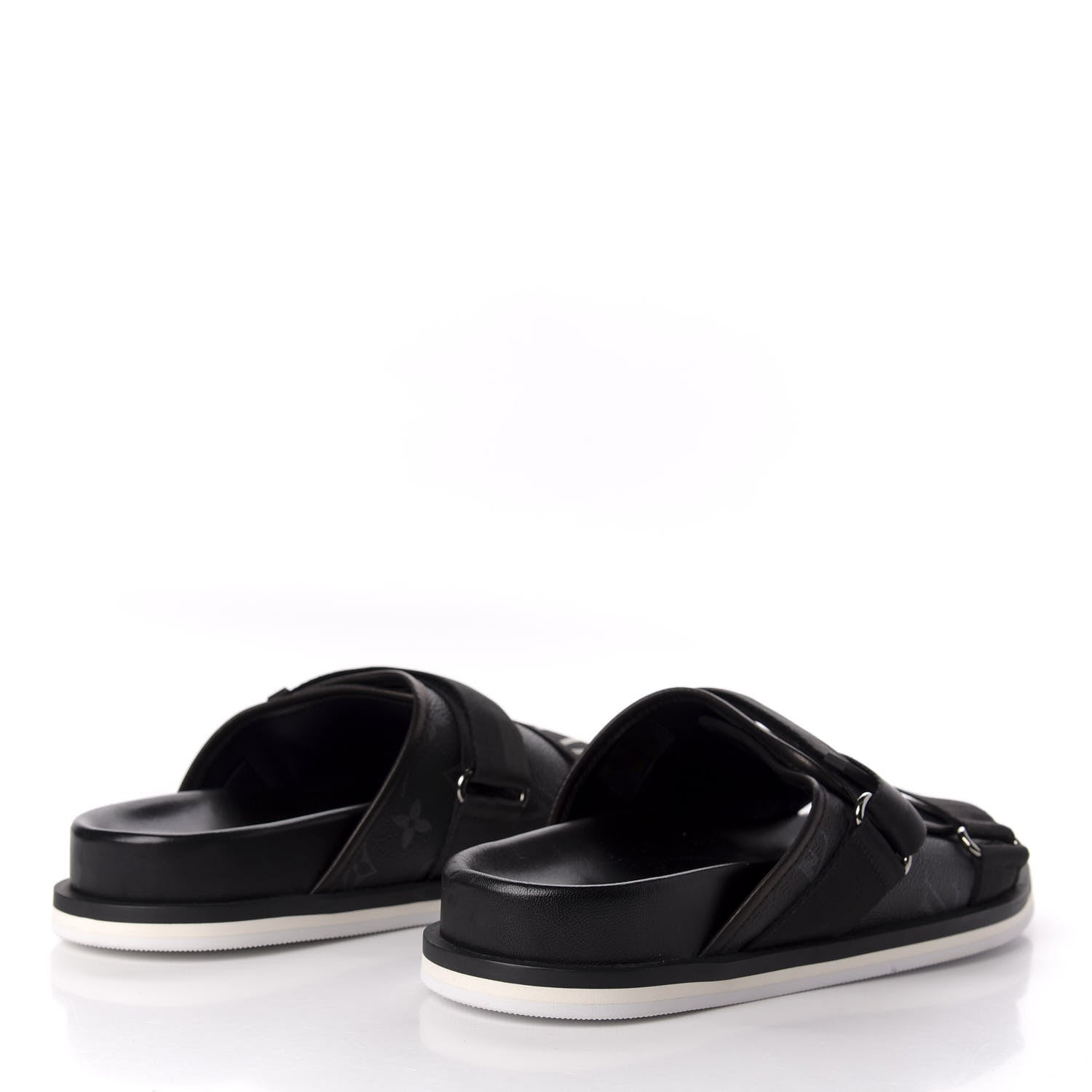 Louis Vuitton Monogram Eclipse Mens Honolulu Mule 9 Black 4 of 10