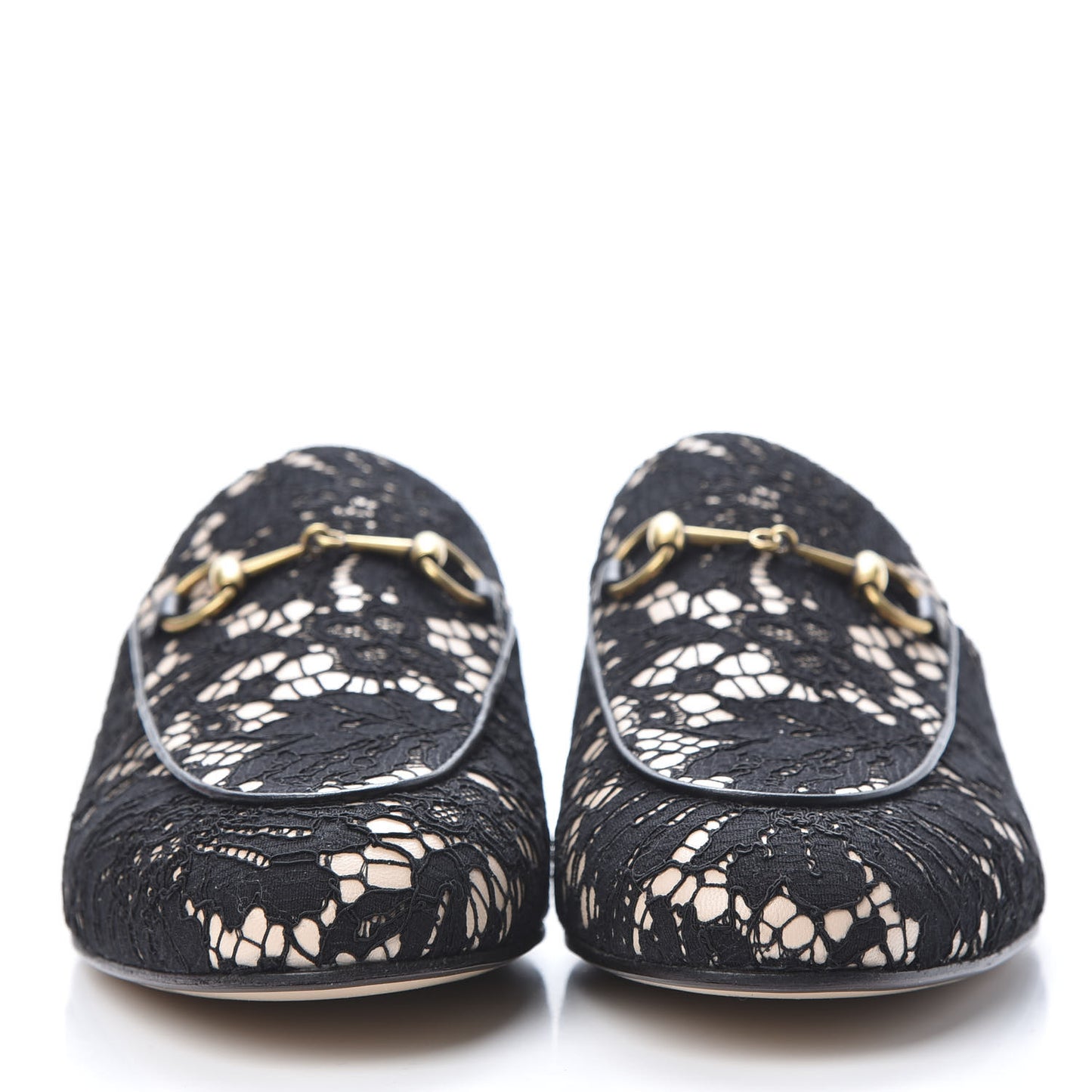 Lace Malaga Kid Womens Princetown Slippers 39 Black Skin Rose