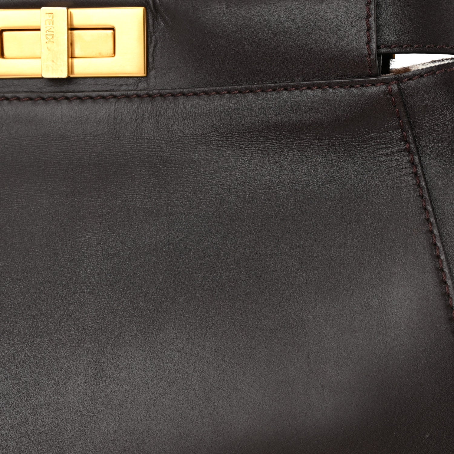 Fendi Vitello Calf Hair Zebra Print Medium Peekaboo Iconic Satchel Black 17 of 20