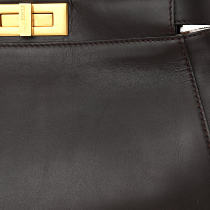 Fendi Vitello Calf Hair Zebra Print Medium Peekaboo Iconic Satchel Black 17 of 20