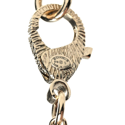Chanel Crystal Baguette Pearl CC Cross Necklace Gold 5 of 5