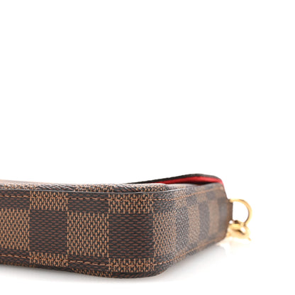 Louis Vuitton Damier Ebene Pochette Felicie Chain Wallet 9 of 9