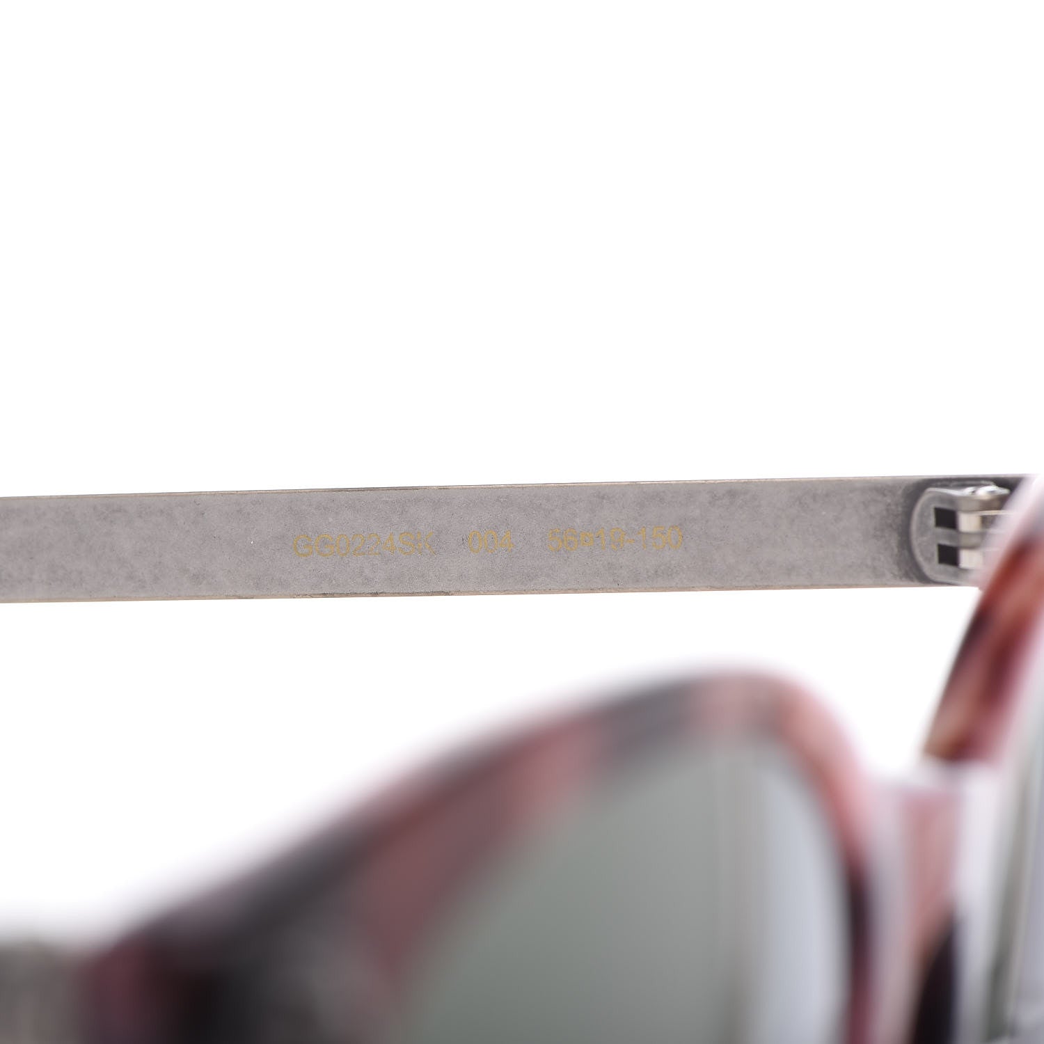 Gucci Metal Tiger GG0224SK Sunglasses Havana Pink Brown 5 of 7