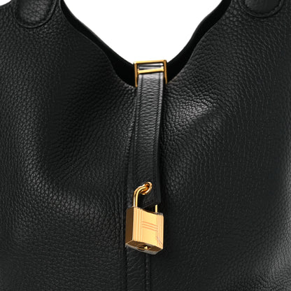 Hermes Taurillon Clemence Picotin Lock 22 MM Black 8 of 11
