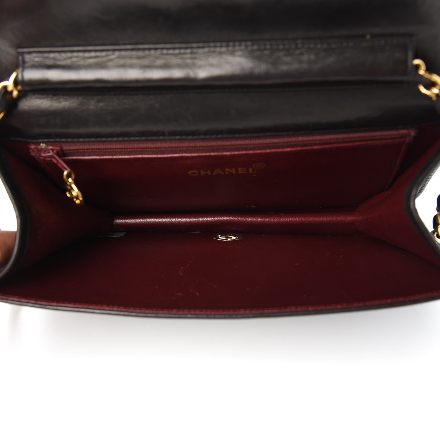 Chanel Lambskin Quilted Wallet On Chain WOC Black 5 of 11