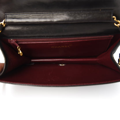 Chanel Lambskin Quilted Wallet On Chain WOC Black 5 of 11