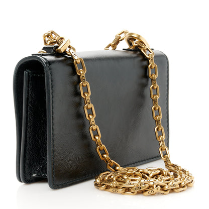 Christian Dior Crinkled Calfskin Mini J'Adior Chain Flap Bag Black 3 of 10