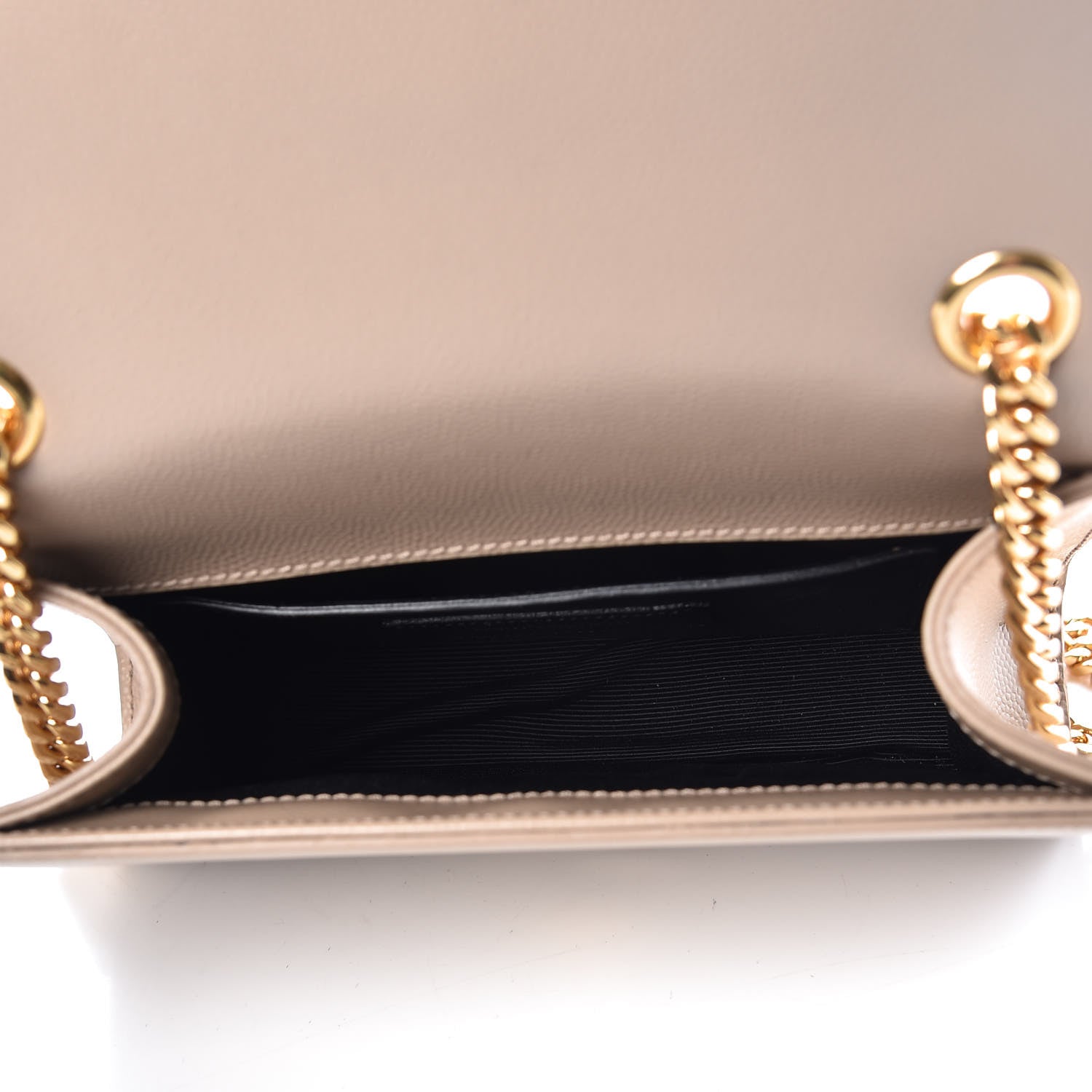 Saint Laurent Grain De Poudre Small Monogram Kate Satchel Nude Powder 9 of 9