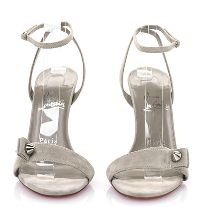 Christian Louboutin Veau Velours Umberta 100 Sandals 37 Grey 2 of 7