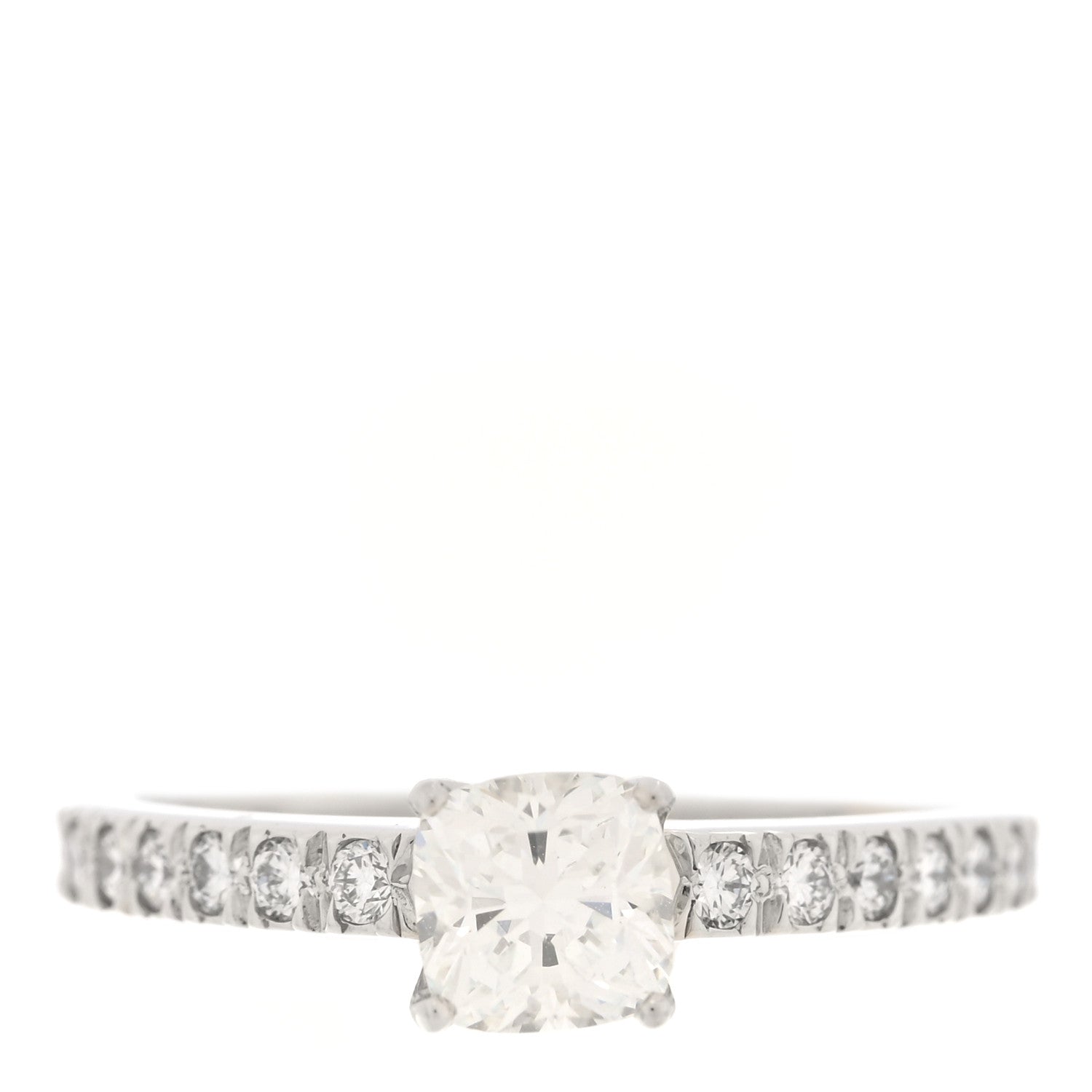 Tiffany Platinum Diamond .43ct Novo Cushion Cut Engagement Ring 46 3.75 1 of 4